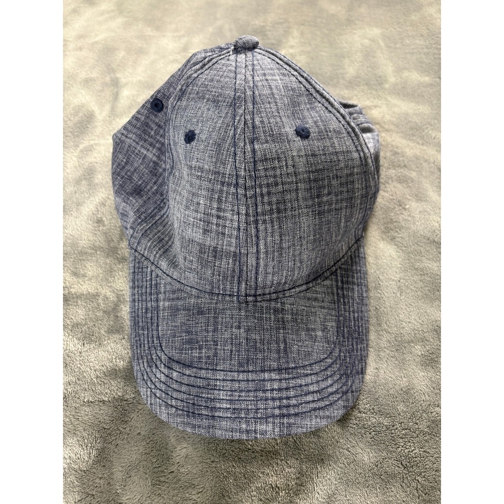 Original Penguin Mens Crosshatch Baseball Cap OSFA Blue Heathered Polyester